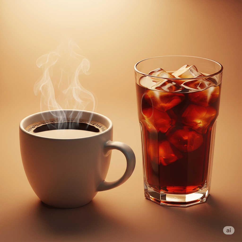 hot coffee or iced coffee